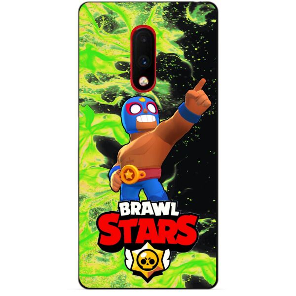 

Силиконовый бампер чехол Candy для OnePlus 7 с Героем Brawl Stars Эль Примо