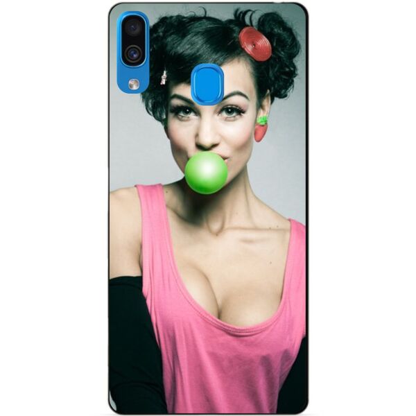 

Бампер силиконовый чехол Candy для Samsung A30 2019 Galaxy A305f с рисунком Жвачка