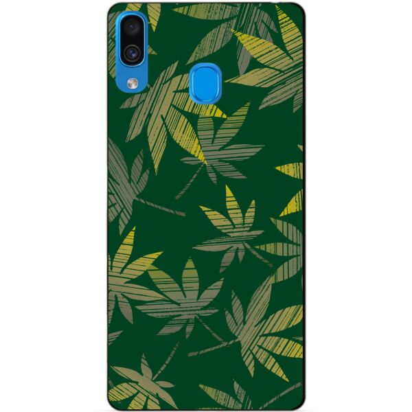 

Бампер силиконовый чехол Candy для Samsung A30 2019 Galaxy A305f с рисунком Канабис
