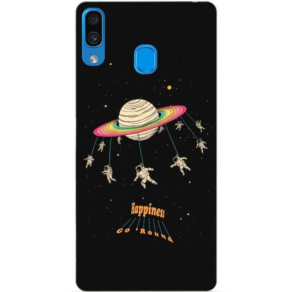 

Бампер силиконовый чехол Candy для Samsung A30 2019 Galaxy A305f с рисунком Карусель