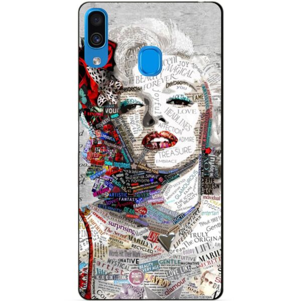 

Бампер силиконовый чехол Candy для Samsung A30 2019 Galaxy A305f с рисунком Монро