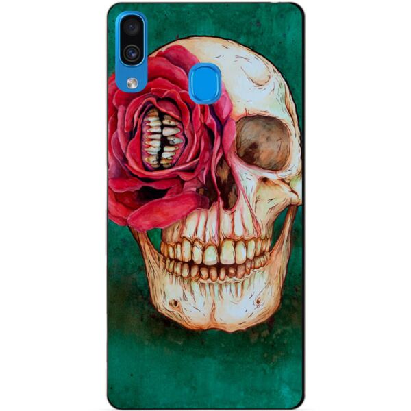 

Силиконовый чехол Candy для Samsung A30 2019 Galaxy A305f с рисунком Череп с цветком