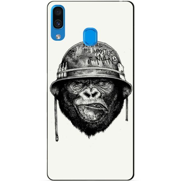 

Бампер силиконовый чехол Candy для Samsung A30 2019 Galaxy A305f с рисунком Обезьяна в каске