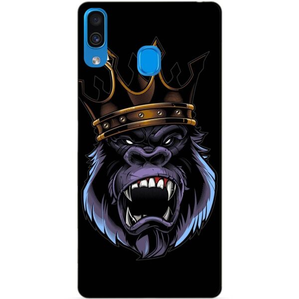 

Бампер силиконовый чехол Candy для Samsung A30 2019 Galaxy A305f с рисунком Обезьяна в короне
