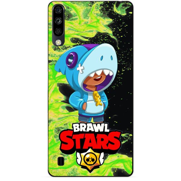 

Силиконовый чехол бампер Candy для ZTE Blade A7 2020 с Героем Brawl Stars Леон акула