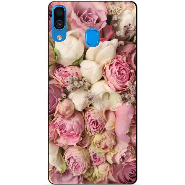 

Бампер силиконовый чехол Candy для Samsung A30 2019 Galaxy A305f с рисунком Розовые пионы