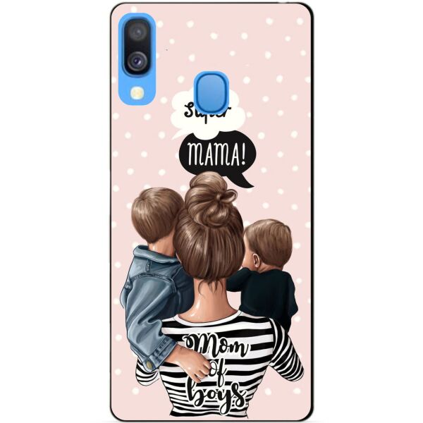 

Силиконовый чехол Candy для Samsung A40 2019 Galaxy A405f с рисунком Mom of boys
