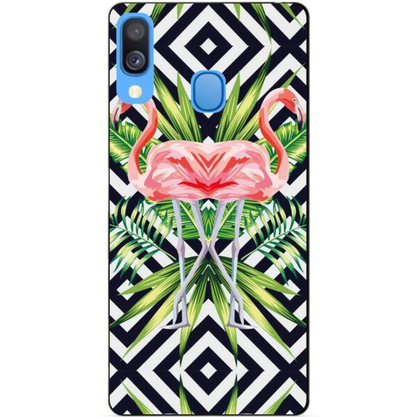 

Силиконовый чехол Candy для Samsung A40 2019 Galaxy A405f с рисунком Пара фламинго