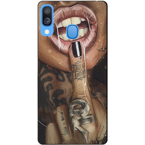 

Бампер силиконовый чехол Candy для Samsung A40 2019 Galaxy A405f с рисунком Swag Губы