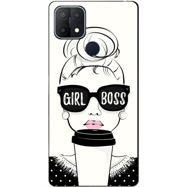 

Силиконовый бампер чехол Candy для Oppo A15 A15s с рисунком Girl Boss