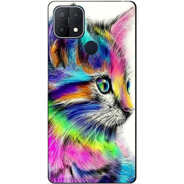 

Силиконовый бампер чехол Candy для Oppo A15 A15s с рисунком Акварельный Кот