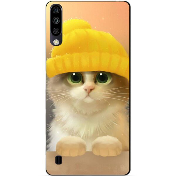 

Силиконовый чехол бампер Candy для ZTE Blade A7 2020 с рисунком Котик в шапке