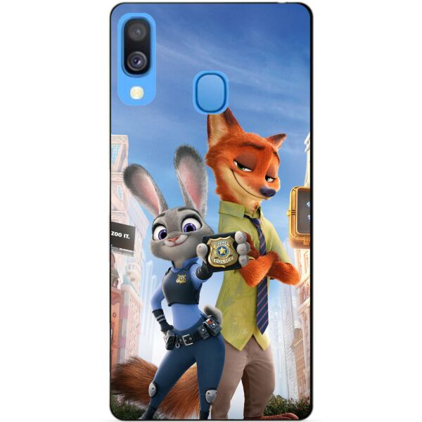 

Бампер силиконовый чехол Candy для Samsung A40 2019 Galaxy A405f с рисунком Зверополис