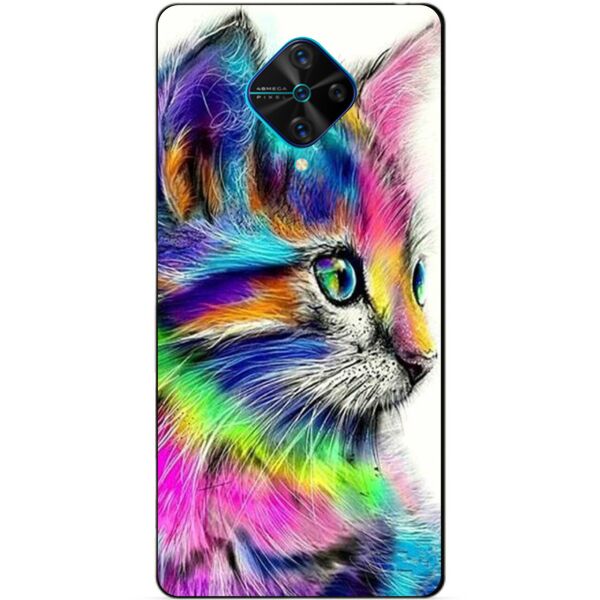 

Силиконовый бампер чехол Candy для Vivo V17 с рисунком Акварельный котик