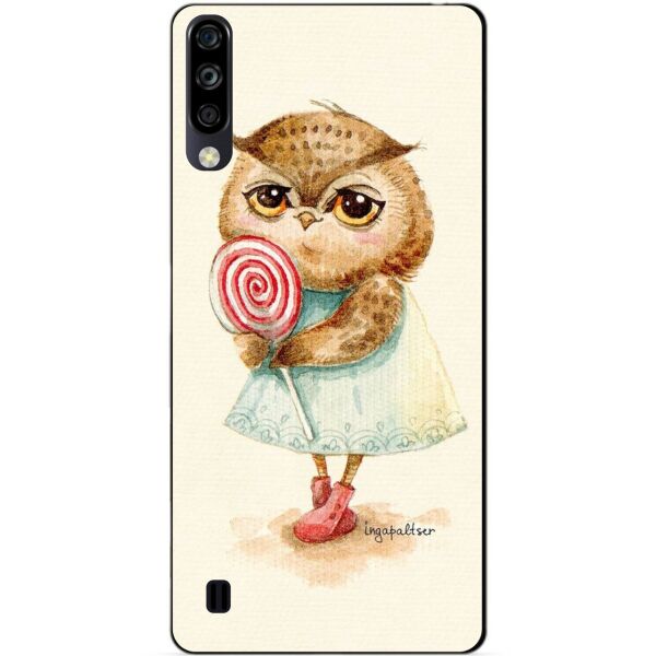 

Силиконовый чехол бампер Candy для ZTE Blade A7 2020 с рисунком Сова с леденцом