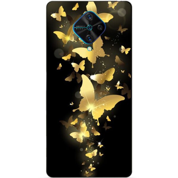 

Силиконовый бампер чехол Candy для Vivo V17 с рисунком Золотые бабочки