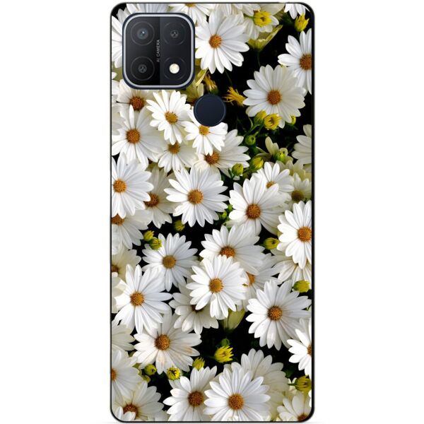 

Силиконовый бампер чехол Candy для Oppo A15 A15s с рисунком Ромашки