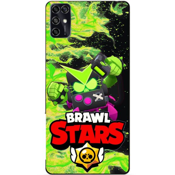 

Силиконовый чехол бампер Candy для ZTE Blade V2020 Smart с Героем Brawl Stars Вирус Бит