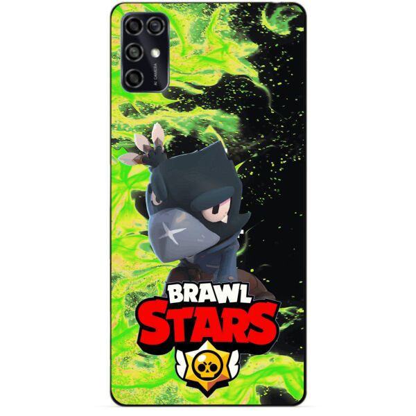 

Силиконовый чехол бампер Candy для ZTE Blade V2020 Smart с Героем Brawl Stars Ворон