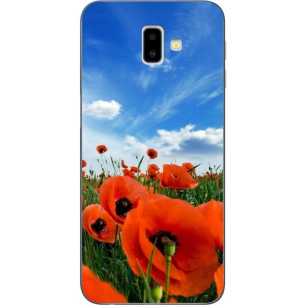 

Силиконовый бампер Candy для Samsung J6 Plus Galaxy J610 с рисунком Поле Маков