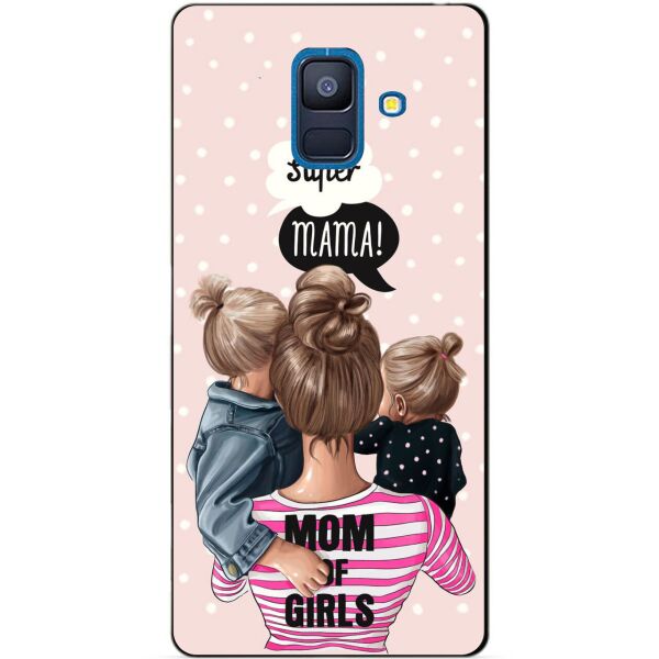 

Силиконовый чехол Candy для Samsung A6 2018 с рисунком Mom of girls
