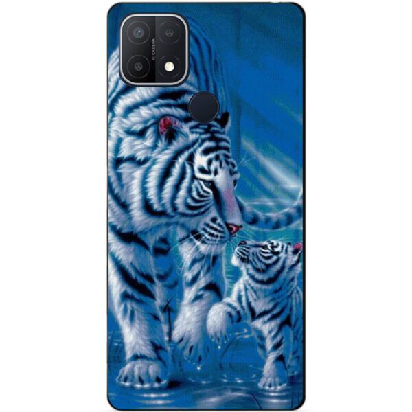 

Силиконовый бампер чехол Candy для Oppo A15 A15s с рисунком Тигры