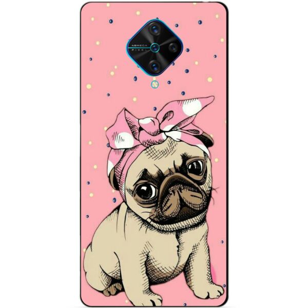 

Силиконовый бампер чехол Candy для Vivo V17 с рисунком Мопс