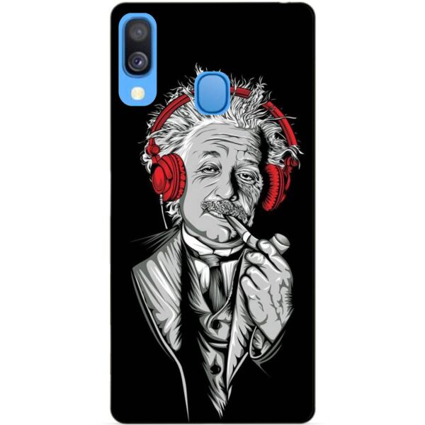 

Бампер силиконовый чехол Candy для Samsung A40 2019 Galaxy A405f с рисунком Эйнштейн