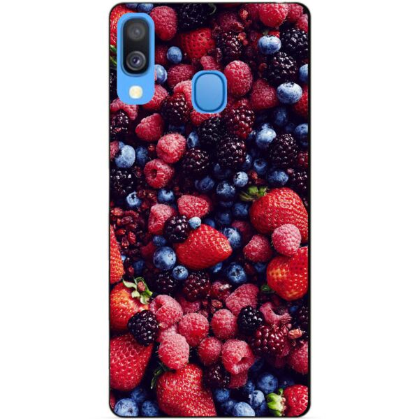 

Бампер силиконовый чехол Candy для Samsung A40 2019 Galaxy A405f с рисунком Ягоды