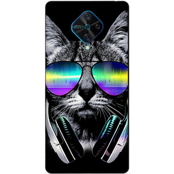 

Силиконовый бампер чехол Candy для Vivo V17 с рисунком Музыкальный кот