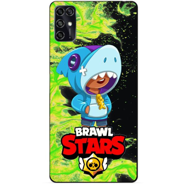 

Силиконовый чехол бампер Candy для ZTE Blade V2020 Smart с Героем Brawl Stars Леон акула
