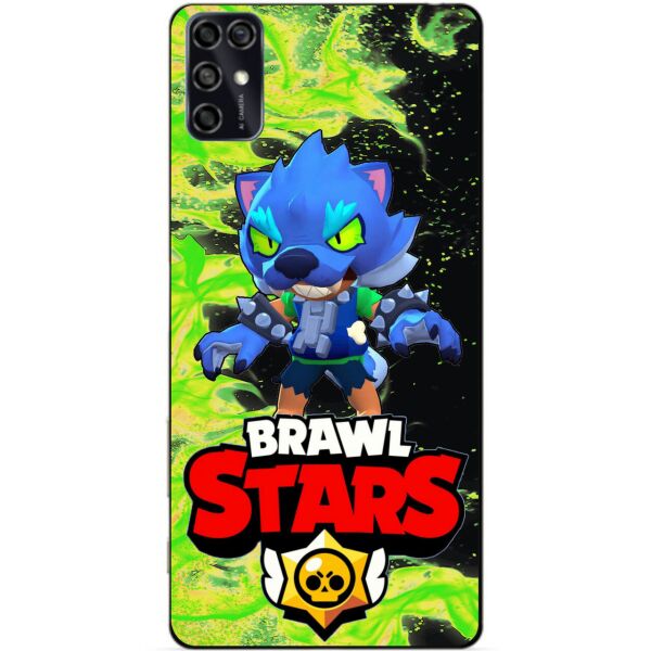 

Силиконовый чехол бампер Candy для ZTE Blade V2020 Smart с Героем Brawl Stars Леон оборотень