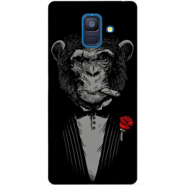 

Силиконовый чехол Candy для Samsung A6 2018 с рисунком Обезьяна с сигарой