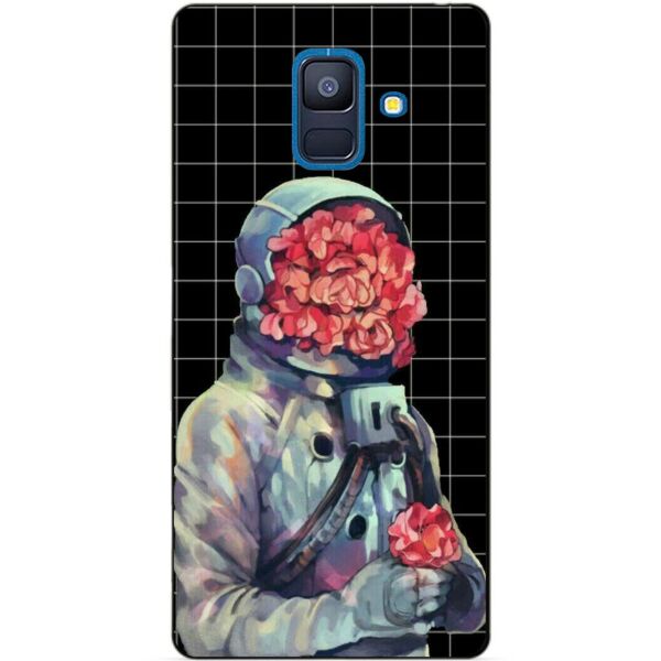 

Силиконовый чехол Candy для Samsung A6 2018 с рисунком Цветы в скафандре