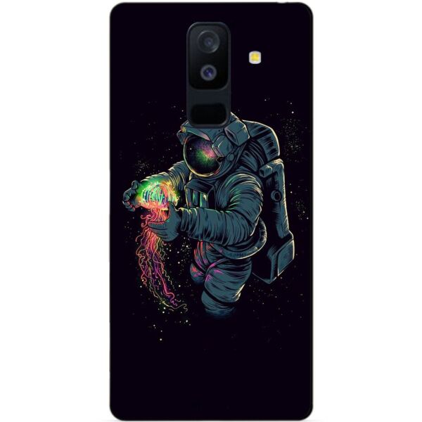 

Силиконовый чехол Candy для Samsung A6 Plus с принтом Космонавт