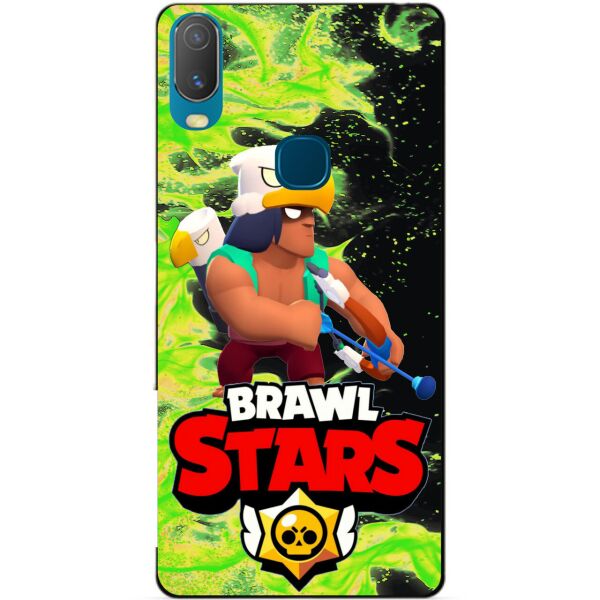 

Силиконовый бампер чехол Candy для Vivo Y11 с Героем Brawl Stars Бо