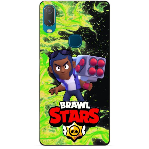 

Силиконовый бампер чехол Candy для Vivo Y11 с Героем Brawl Stars Брок