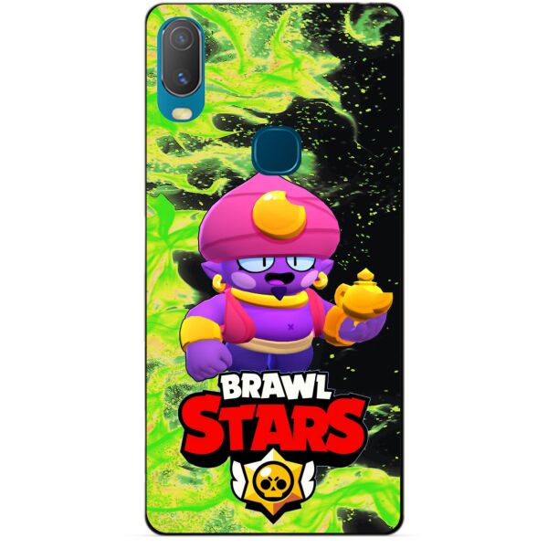 

Силиконовый бампер чехол Candy для Vivo Y11 с Героем Brawl Stars Джин