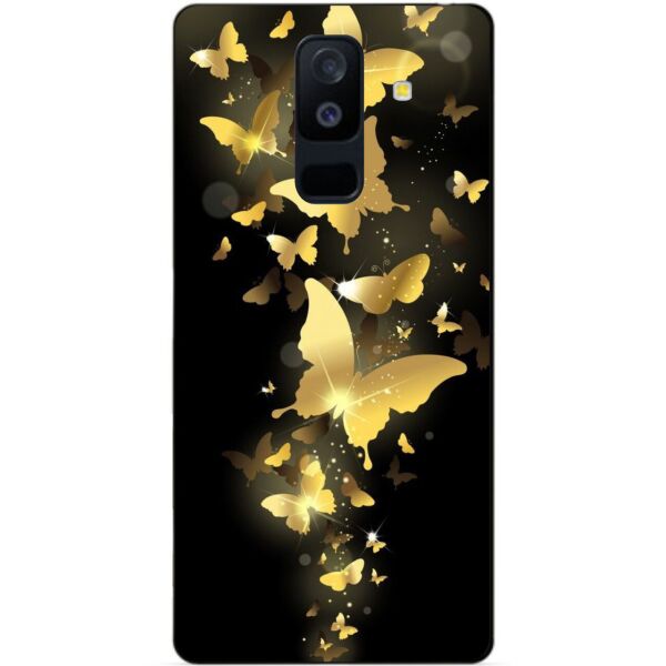 

Силиконовый чехол Candy для Samsung A6 Plus с рисунком Золотые бабочки