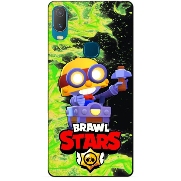 

Силиконовый бампер чехол Candy для Vivo Y11 с Героем Brawl Stars Карл