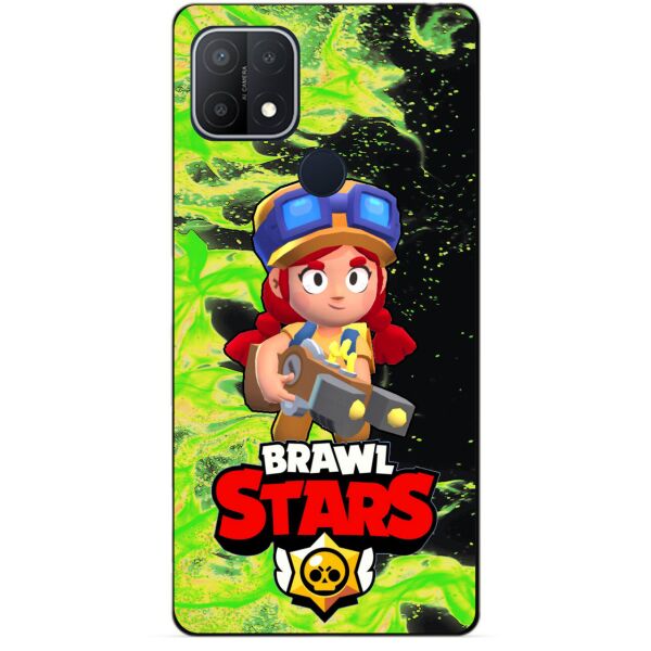 

Силиконовый бампер чехол Candy для Oppo A15 с Героем Бравл Старс Джесси