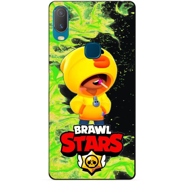 

Силиконовый бампер чехол Candy для Vivo Y11 с Героем Brawl Stars Леон утка