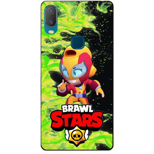

Силиконовый бампер чехол Candy для Vivo Y11 с Героем Brawl Stars Макс