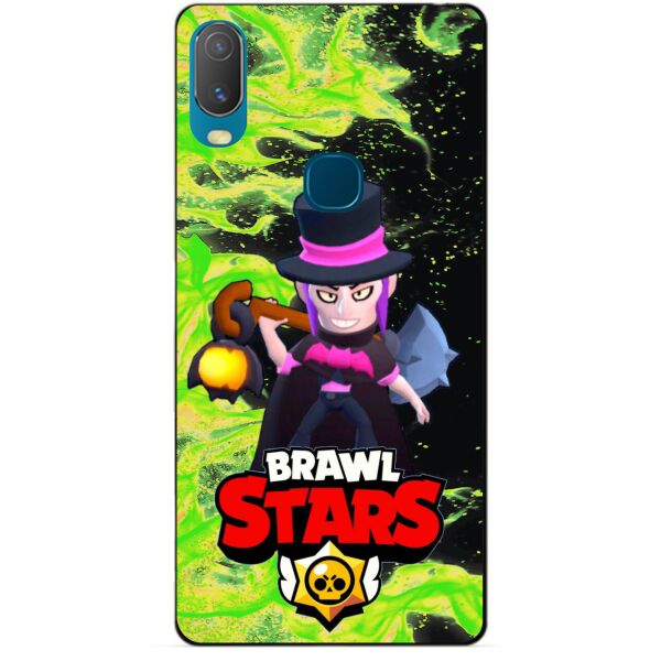

Силиконовый бампер чехол Candy для Vivo Y11 с Героем Brawl Stars Мортис