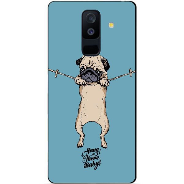 

Силиконовый чехол Candy для Samsung A6 Plus с рисунком Мопс