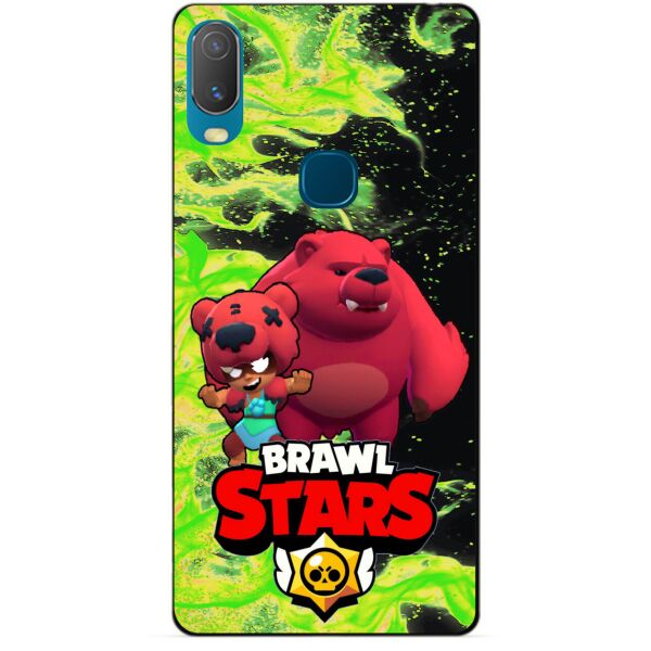 

Силиконовый бампер чехол Candy для Vivo Y11 с Героем Brawl Stars Нита Мишка
