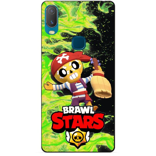

Силиконовый бампер чехол Candy для Vivo Y11 с Героем Brawl Stars Поко пират