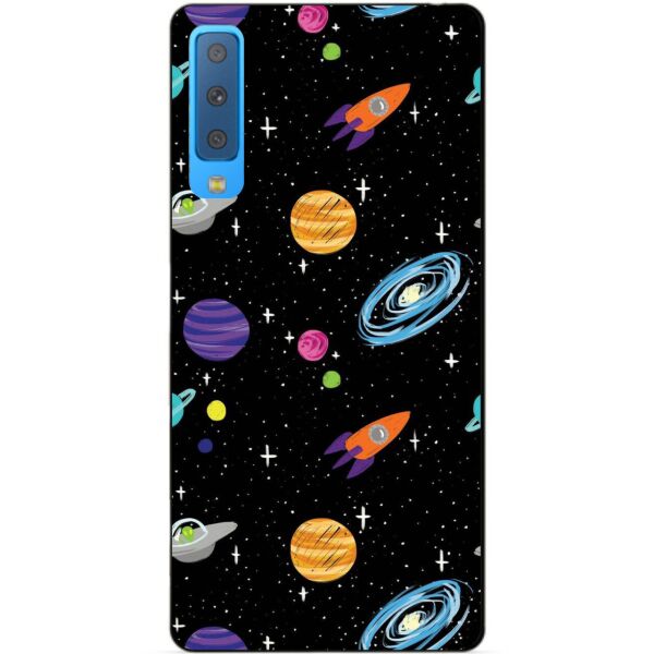 

Силиконовый чехол Candy для Samsung A7 2018 Galaxy A750 с принтом Галактика
