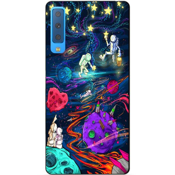 

Силиконовый чехол Candy для Samsung A7 2018 Galaxy A750 с рисунком Астероиды