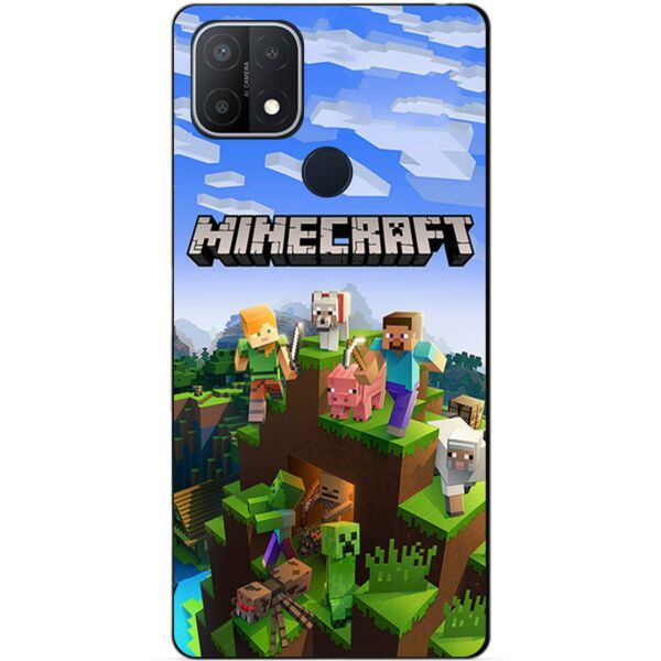 

Силиконовый бампер чехол Candy для Oppo A15 с рисунком Minecraft